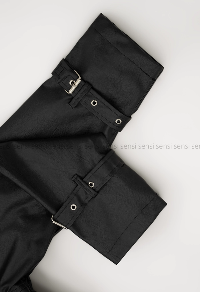 کت چرم یقه انگلیسی کد1004935